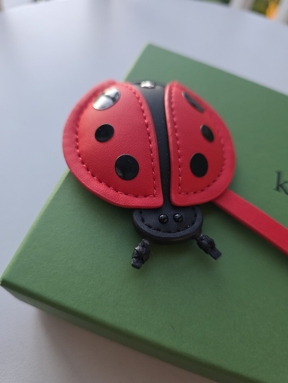 Kate Spade New York Ladybug Leather Wristlet Bag Charm -new - Picture 4 of 6